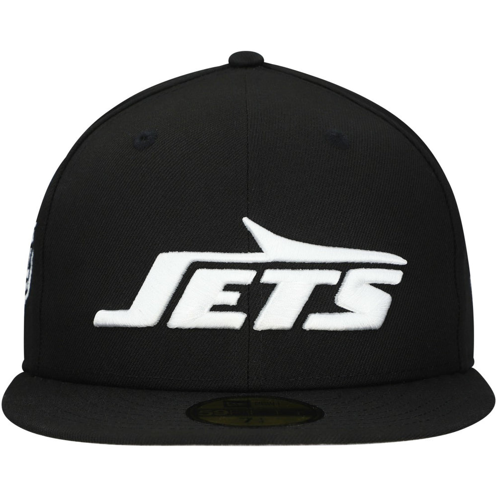 New York Jets New Era Main Patch 59FIFTY Fitted Hat - Black on sale