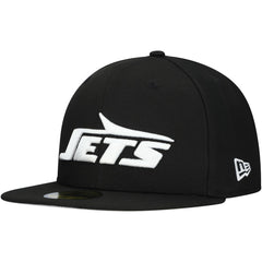 New York Jets New Era Main Patch 59FIFTY Fitted Hat - Black on sale
