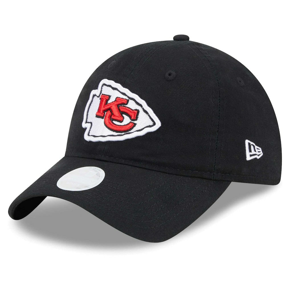 Kansas City Chiefs New Era Women's Main Core Classic 2.0 9TWENTY Adjustable Hat - Black for sale