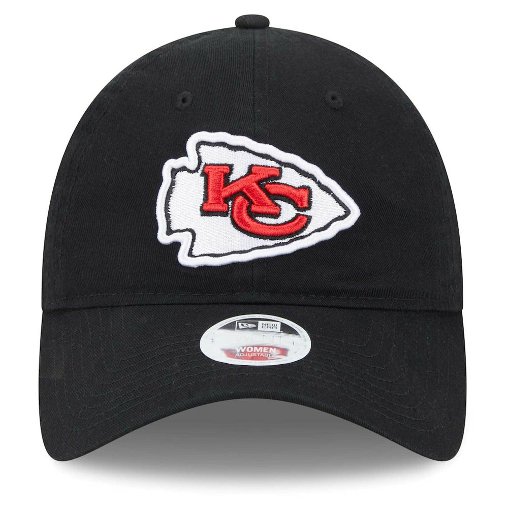 Kansas City Chiefs New Era Women's Main Core Classic 2.0 9TWENTY Adjustable Hat - Black for sale