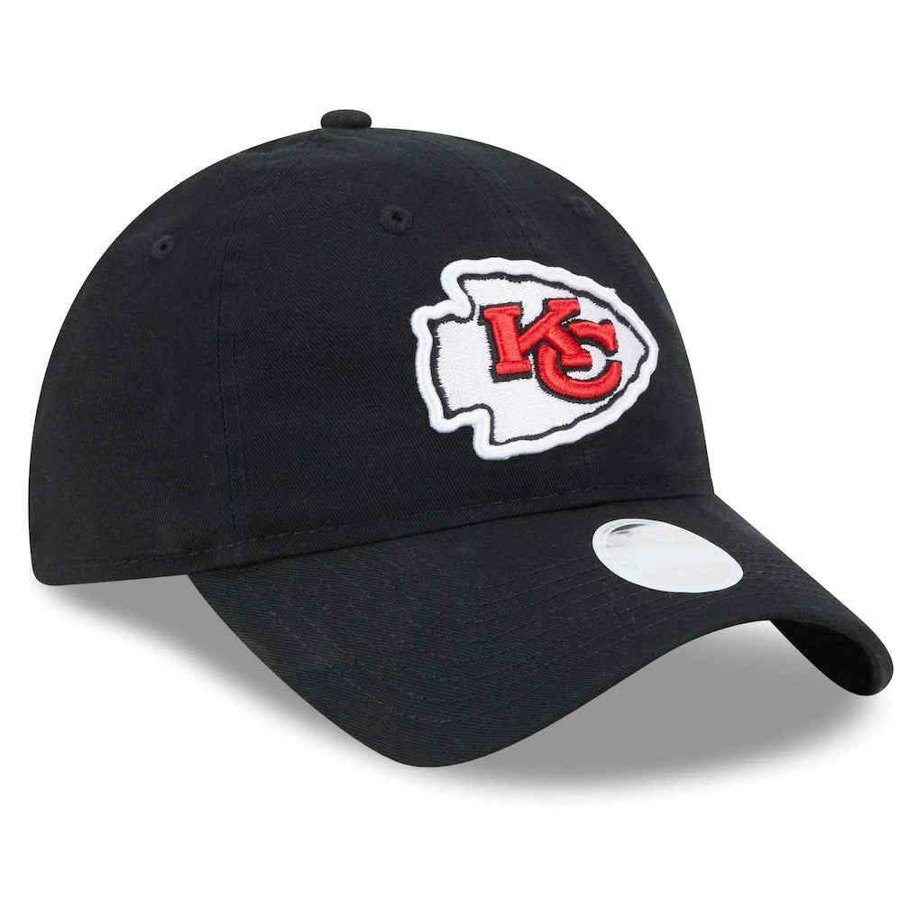 Kansas City Chiefs New Era Women's Main Core Classic 2.0 9TWENTY Adjustable Hat - Black for sale