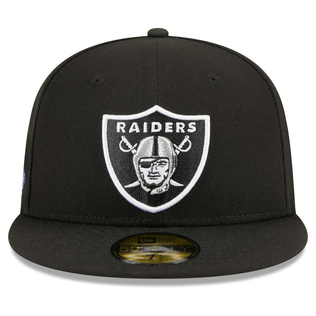 Las Vegas Raiders New Era Main Patch 59FIFTY Fitted Hat - Black discount