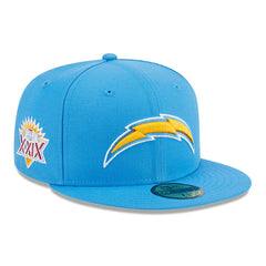 Los Angeles Chargers New Era Main Patch 59FIFTY Fitted Hat - Powder Blue cheap