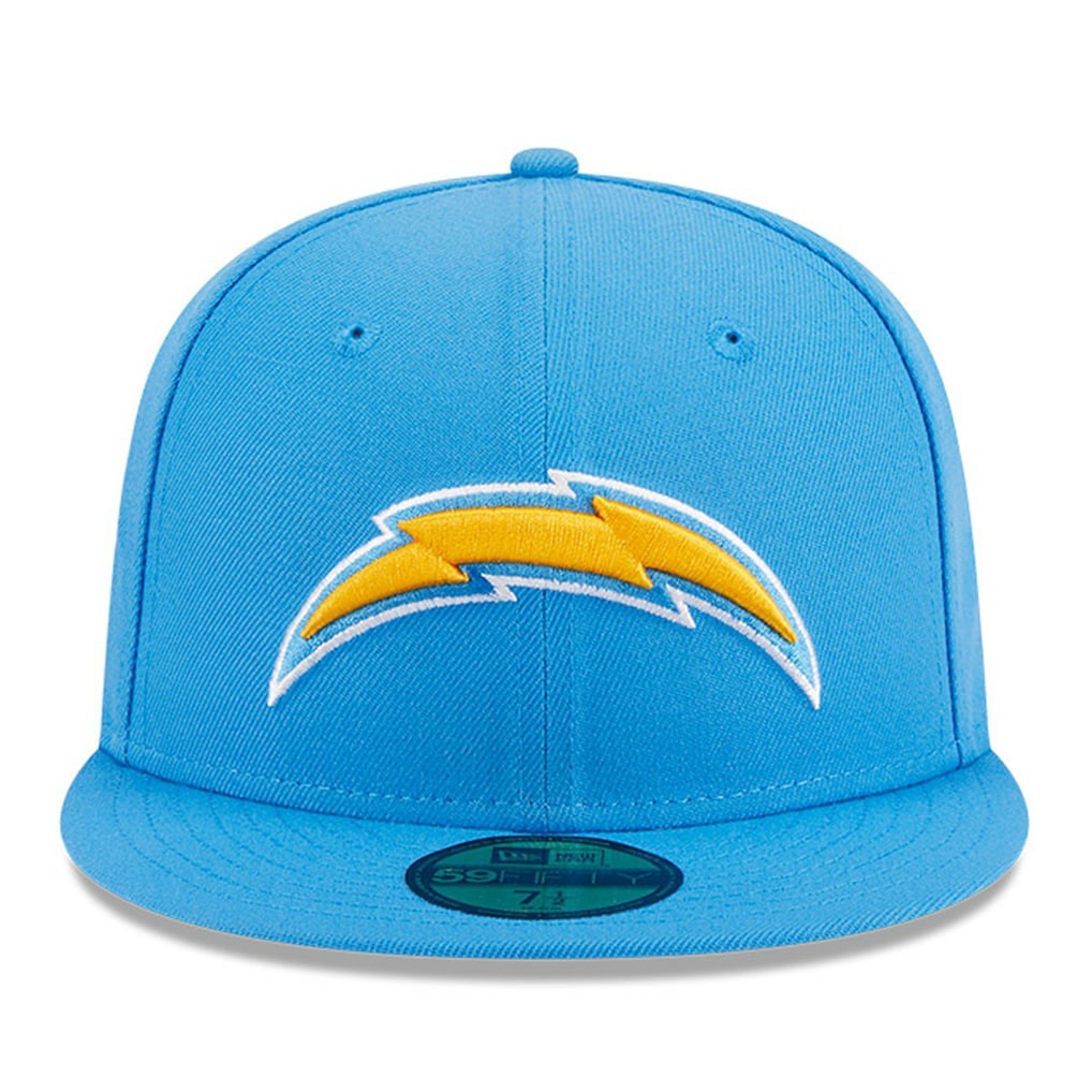 Los Angeles Chargers New Era Main Patch 59FIFTY Fitted Hat - Powder Blue cheap