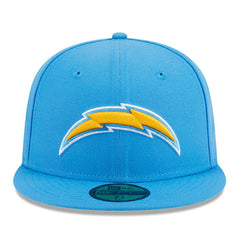 Los Angeles Chargers New Era Main Patch 59FIFTY Fitted Hat - Powder Blue cheap