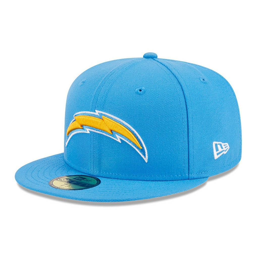 Los Angeles Chargers New Era Main Patch 59FIFTY Fitted Hat - Powder Blue cheap