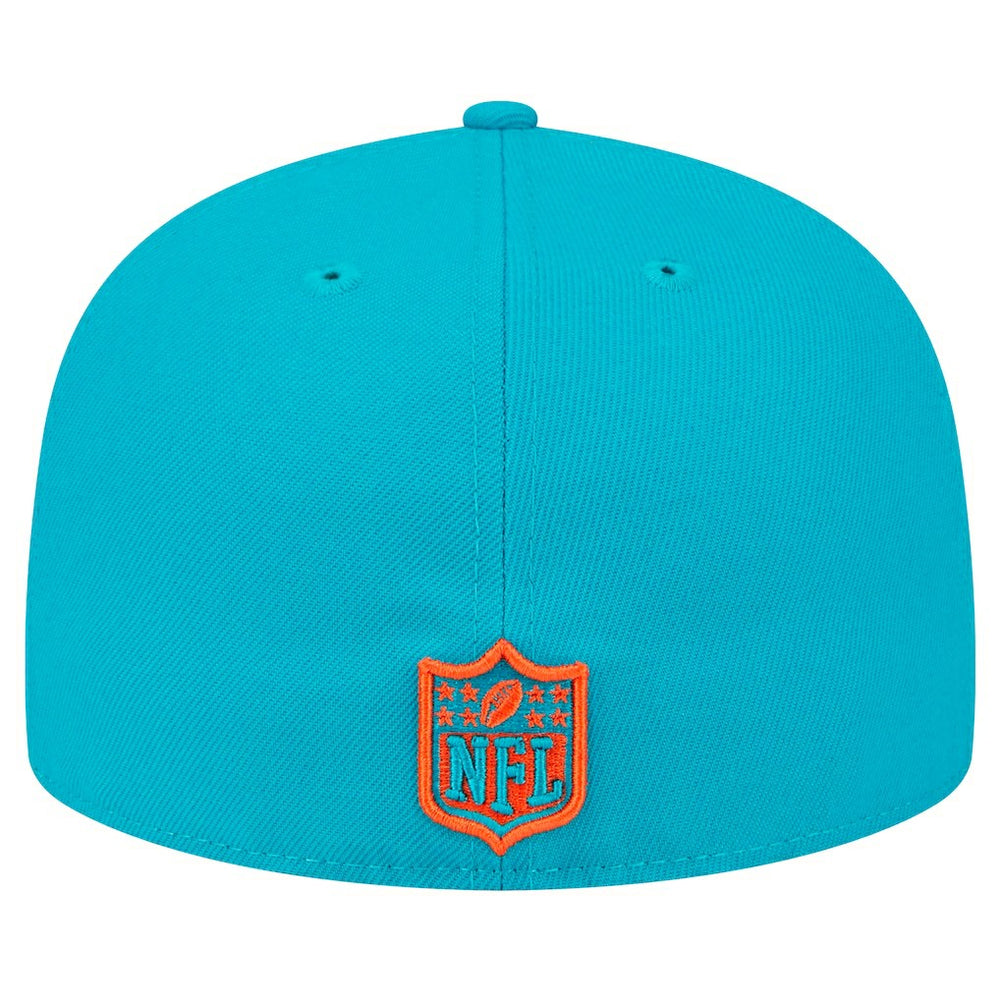 Miami Dolphins New Era Main Patch 59FIFTY Fitted Hat - Aqua outlet