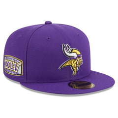 Minnesota Vikings New Era Main Patch 59FIFTY Fitted Hat - Purple for sale