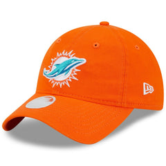 Miami Dolphins New Era Women's Main Core Classic 2.0 9TWENTY Adjustable Hat - Orange on sale