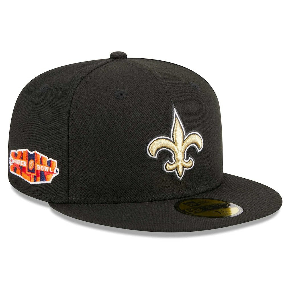 New Orleans Saints New Era Main Patch 59FIFTY Fitted Hat - Black on sale