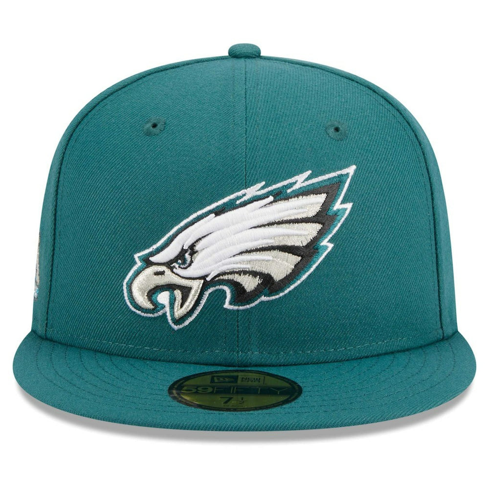 Philadelphia Eagles New Era Main Patch 59FIFTY Fitted Hat - Midnight Green on sale