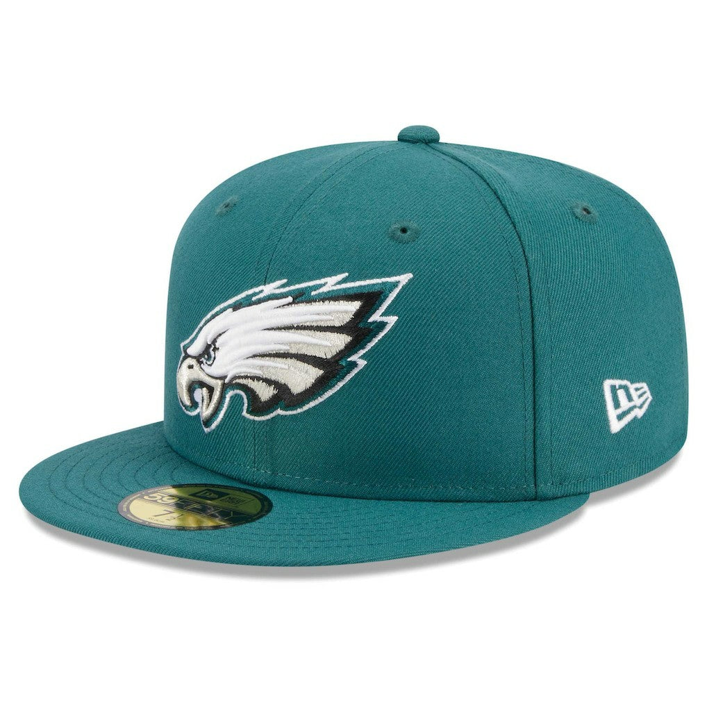 Philadelphia Eagles New Era Main Patch 59FIFTY Fitted Hat - Midnight Green on sale