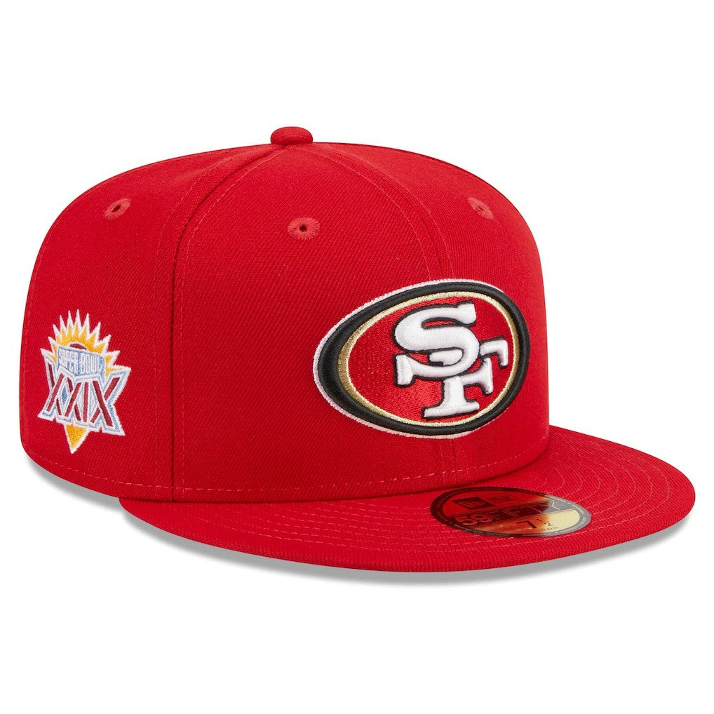 San Francisco 49ers New Era Main Patch 59FIFTY Fitted Hat - Scarlet online