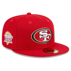 San Francisco 49ers New Era Main Patch 59FIFTY Fitted Hat - Scarlet online