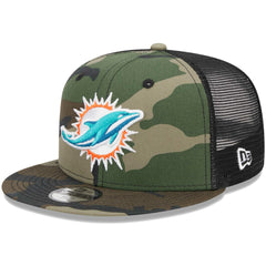 Miami Dolphins New Era Youth Main Trucker 9FIFTY Snapback Hat - Camo online