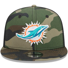 Miami Dolphins New Era Youth Main Trucker 9FIFTY Snapback Hat - Camo online