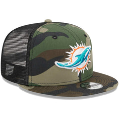 Miami Dolphins New Era Youth Main Trucker 9FIFTY Snapback Hat - Camo online