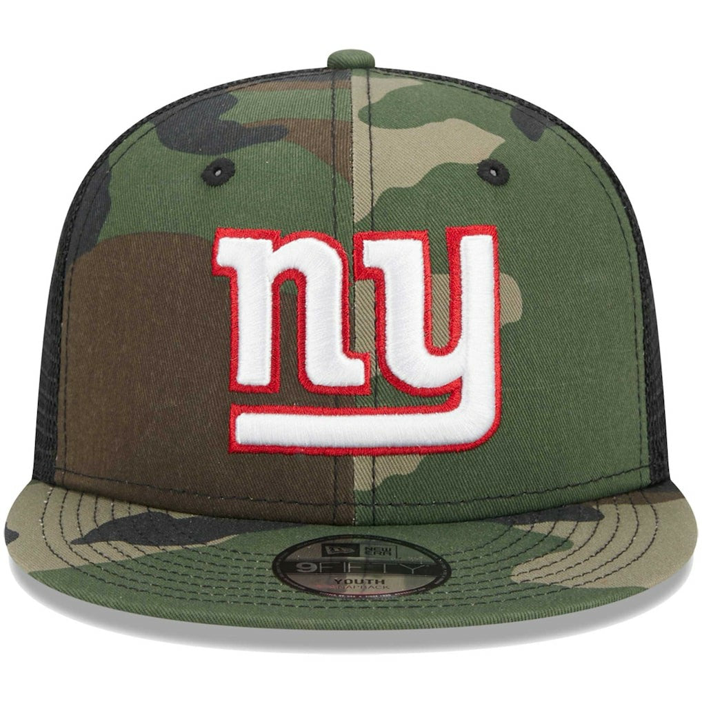 New York Giants New Era Youth Main Trucker 9FIFTY Snapback Hat - Camo on sale