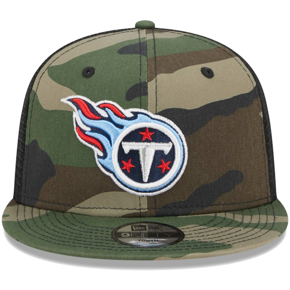 Tennessee Titans New Era Youth Main Trucker 9FIFTY Snapback Hat - Camo sale