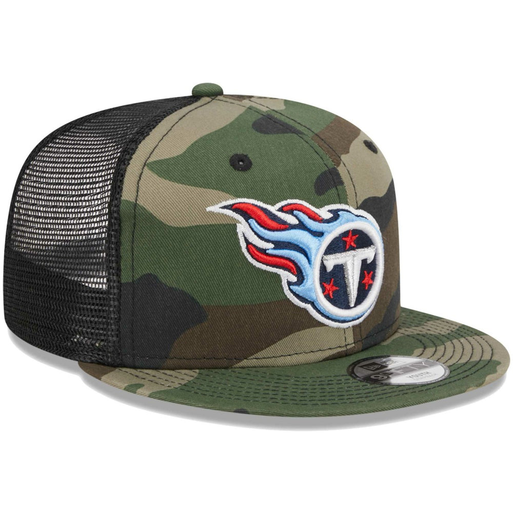 Tennessee Titans New Era Youth Main Trucker 9FIFTY Snapback Hat - Camo sale