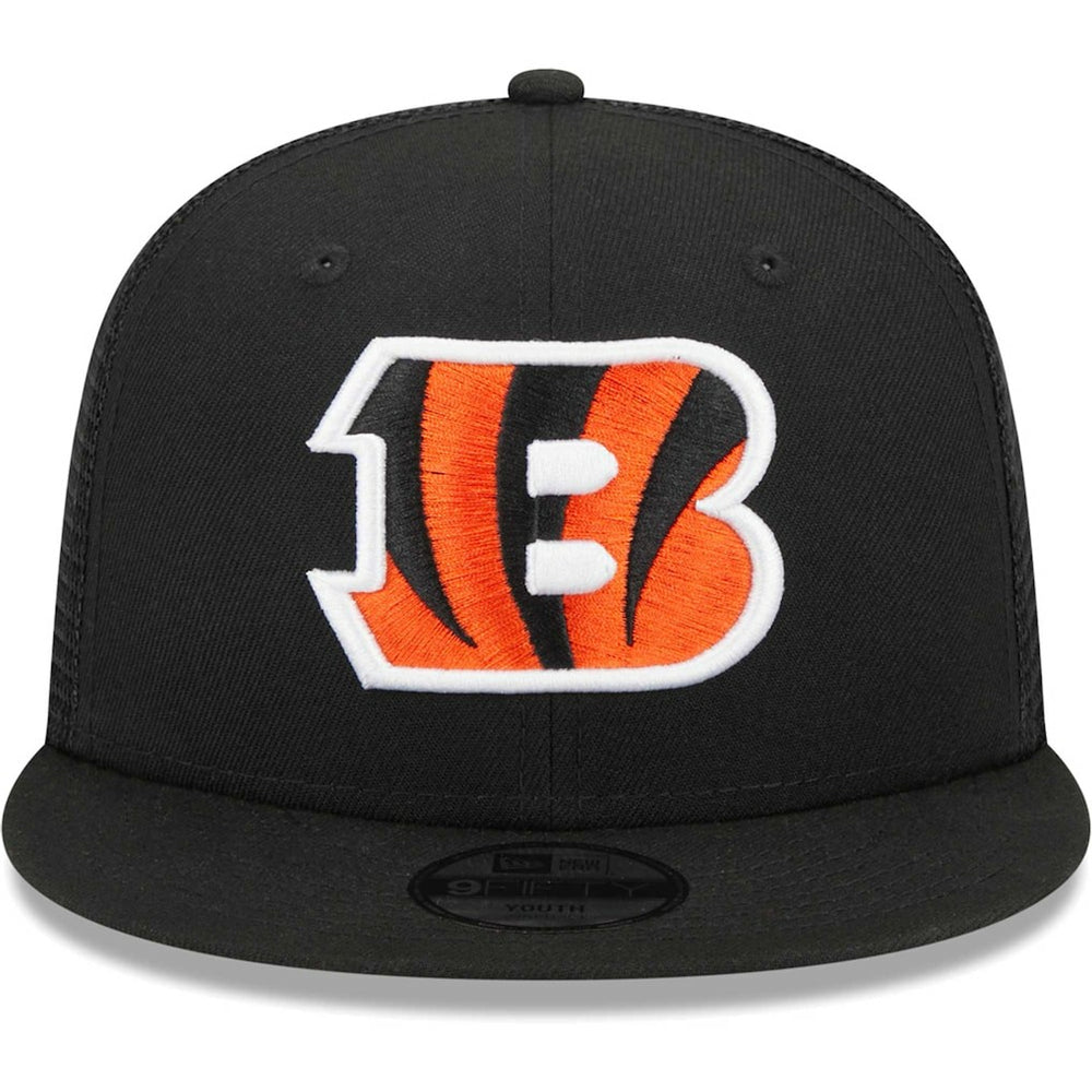 Cincinnati Bengals New Era Youth Main Trucker 9FIFTY Snapback Hat - Black sale