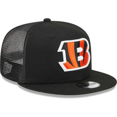 Cincinnati Bengals New Era Youth Main Trucker 9FIFTY Snapback Hat - Black sale