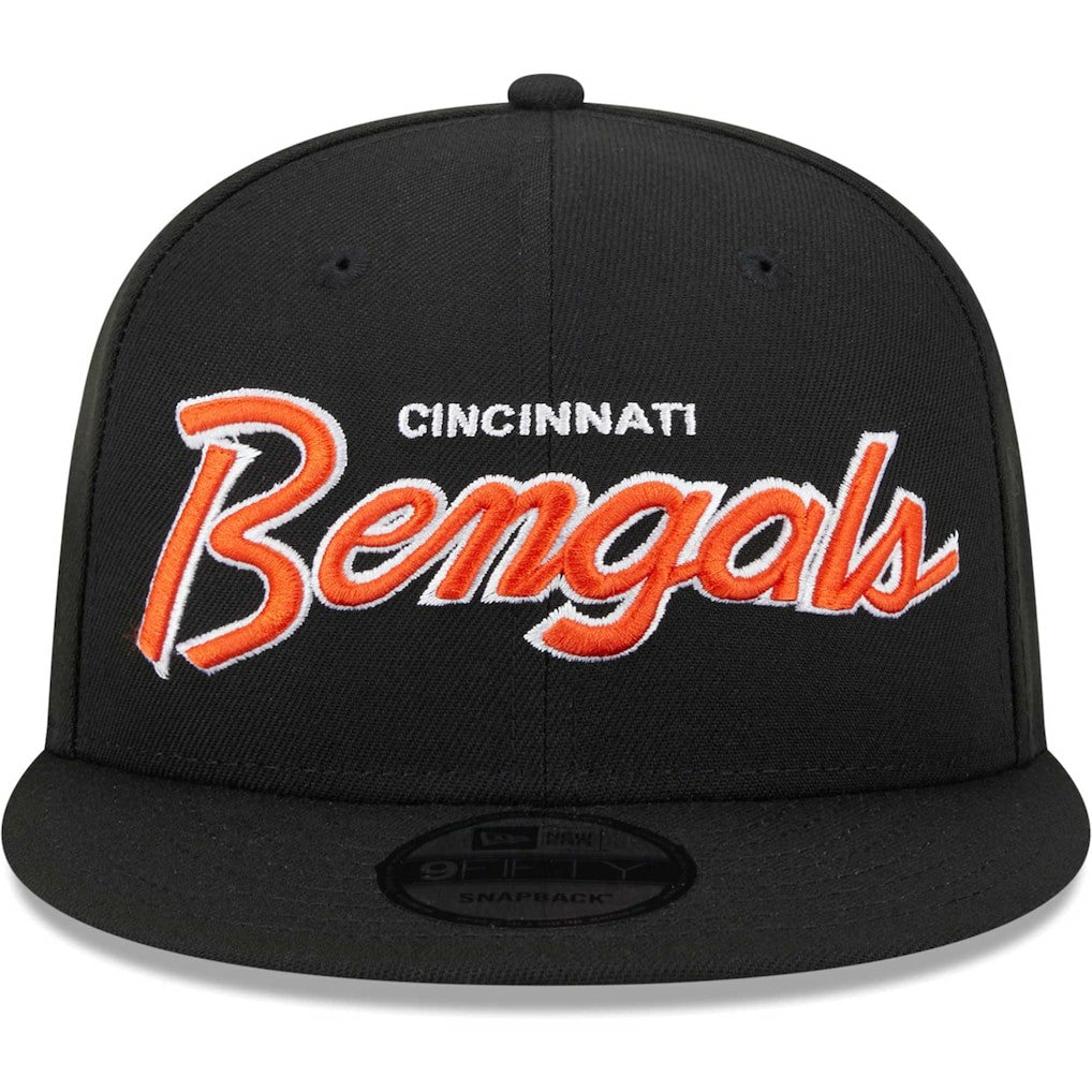Cincinnati Bengals New Era Main Script 9FIFTY Snapback Hat - Black for sale
