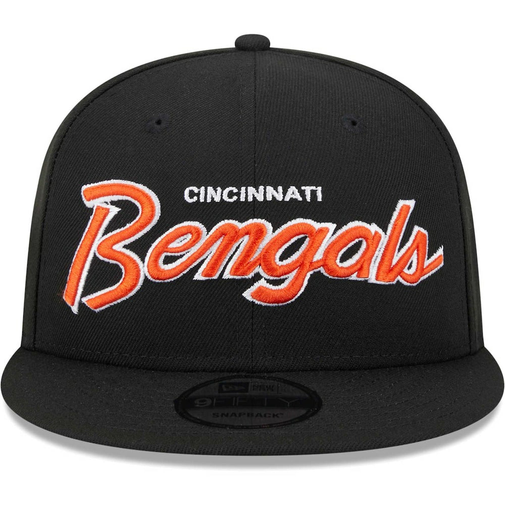 Cincinnati Bengals New Era Main Script 9FIFTY Snapback Hat - Black for sale