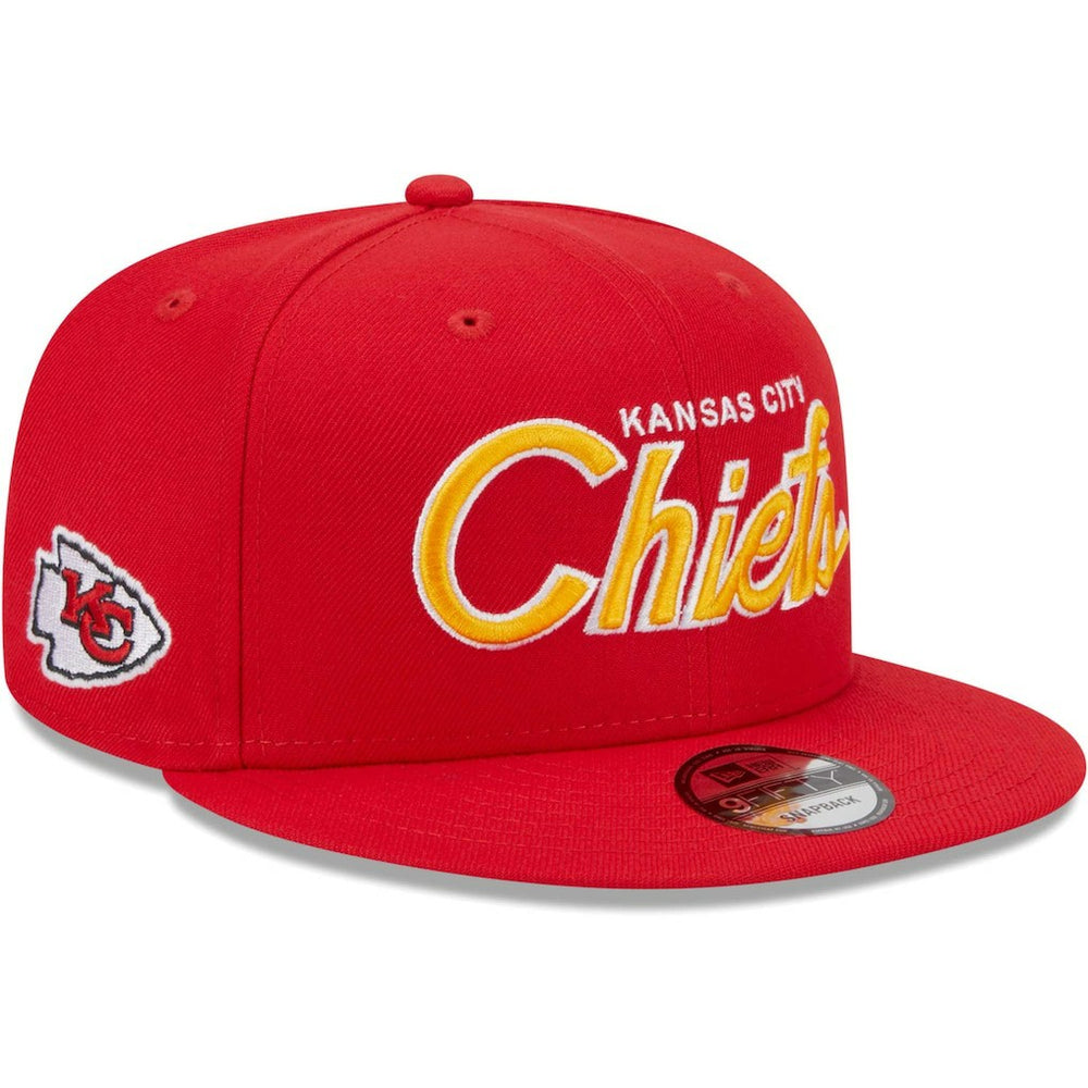 Kansas City Chiefs New Era Main Script 9FIFTY Snapback Hat - Red discount
