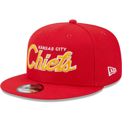 Kansas City Chiefs New Era Main Script 9FIFTY Snapback Hat - Red discount