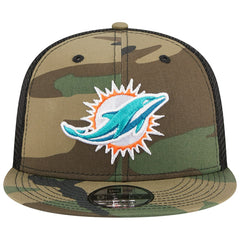 Miami Dolphins New Era Main Trucker 9FIFTY Snapback Hat - Camo cheap