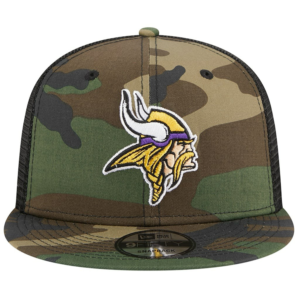 Minnesota Vikings New Era Main Trucker 9FIFTY Snapback Hat - Camo sale