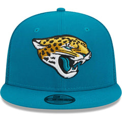 Jacksonville Jaguars New Era Youth Main Trucker 9FIFTY Snapback Hat - Teal online