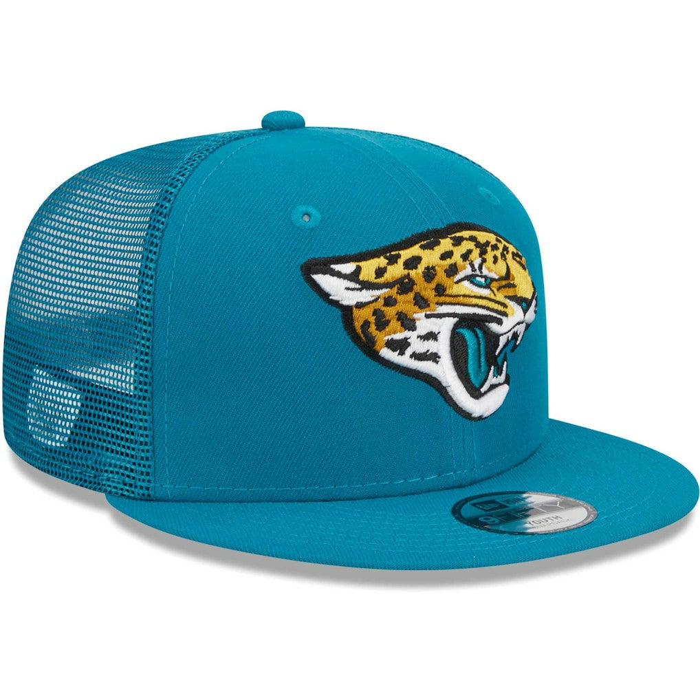 Jacksonville Jaguars New Era Youth Main Trucker 9FIFTY Snapback Hat - Teal online