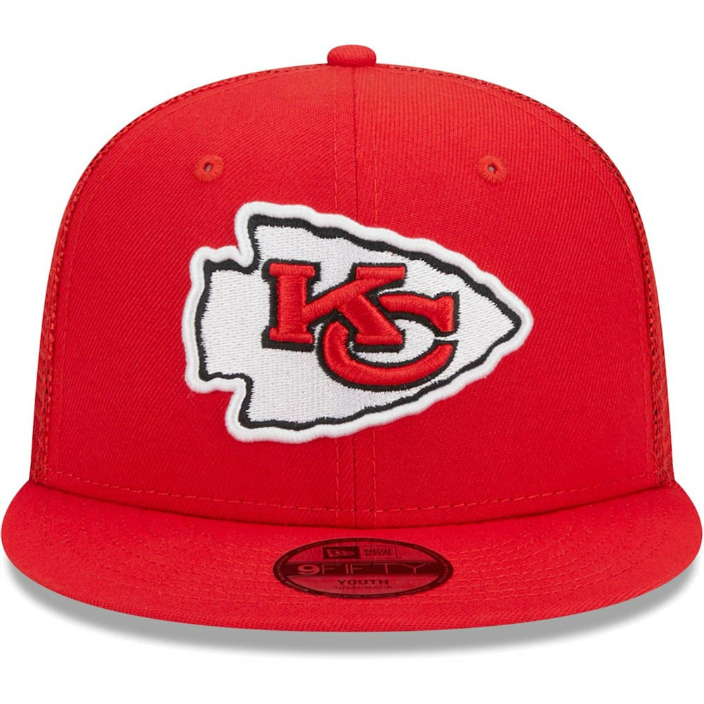 Kansas City Chiefs New Era Youth Main Trucker 9FIFTY Snapback Hat - Red outlet