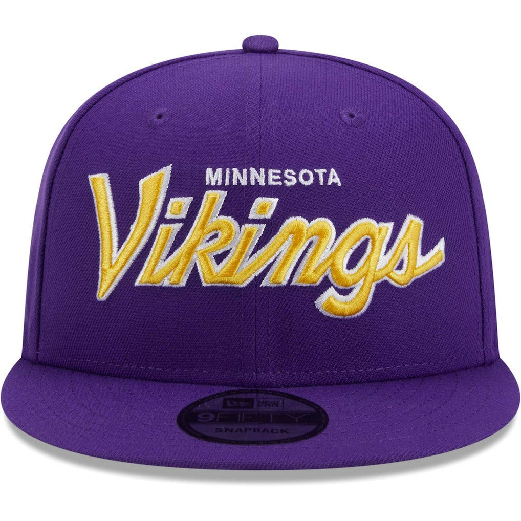 Minnesota Vikings New Era Main Script 9FIFTY Snapback Hat - Purple online