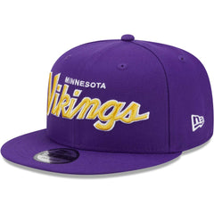 Minnesota Vikings New Era Main Script 9FIFTY Snapback Hat - Purple online