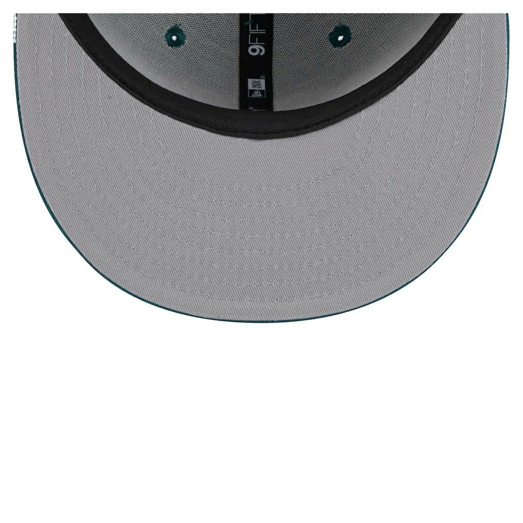 Philadelphia Eagles New Era Main Script 9FIFTY Snapback Hat - Midnight Green sale