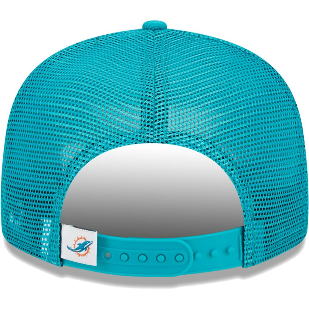 Miami Dolphins New Era Youth Main Trucker 9FIFTY Snapback Hat - Aqua cheap
