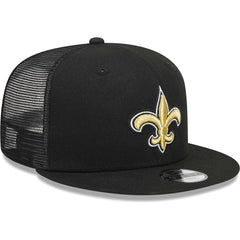 New Orleans Saints New Era Youth Main Trucker 9FIFTY Snapback Hat - Black on sale