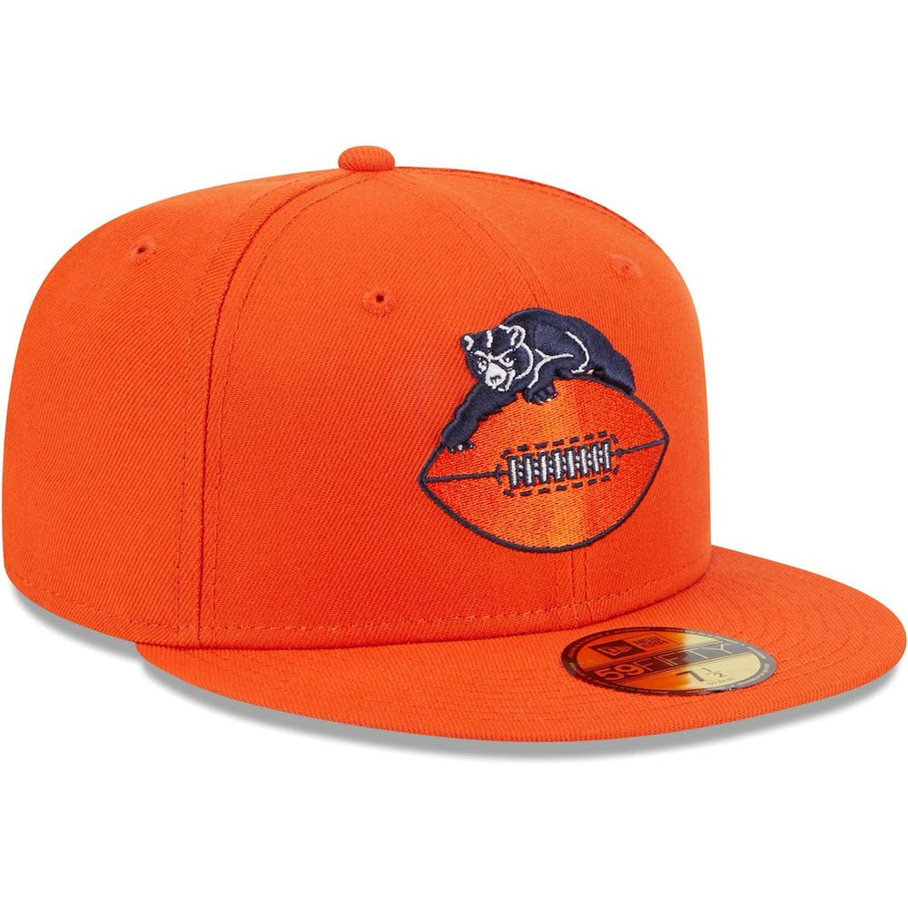 Chicago Bears New Era Throwback Main 59FIFTY Fitted Hat - Orange online