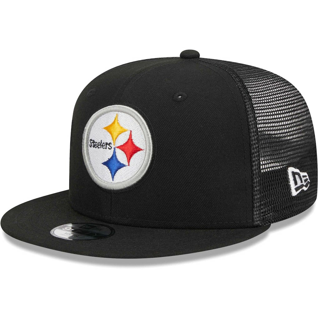 Pittsburgh Steelers New Era Youth Main Trucker 9FIFTY Snapback Hat - Black outlet