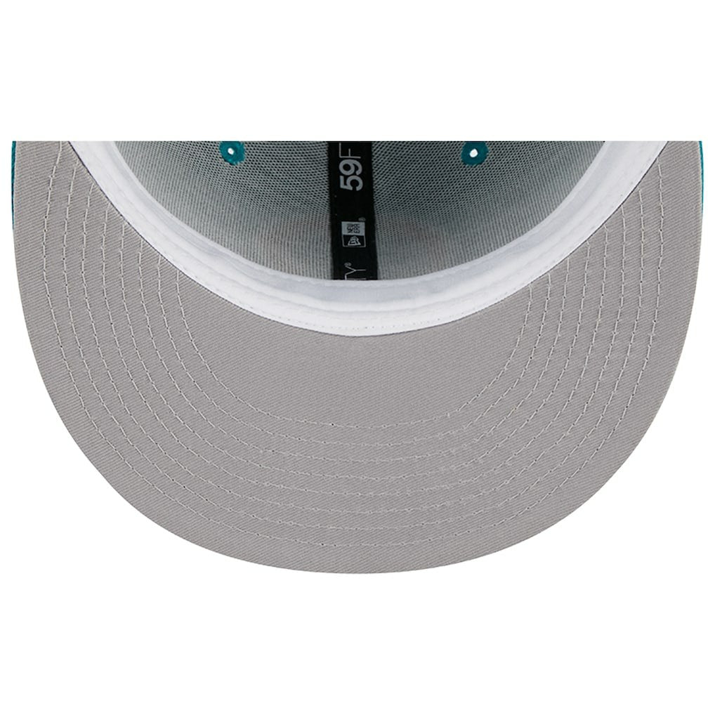 Miami Dolphins New Era Throwback Main 59FIFTY Fitted Hat - Aqua on sale