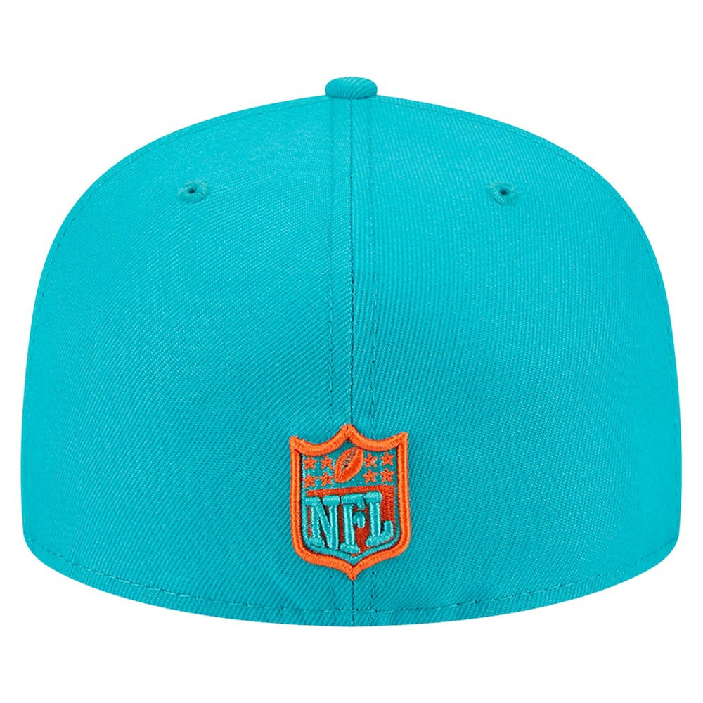 Miami Dolphins New Era Main 59FIFTY Fitted Hat - Aqua cheap