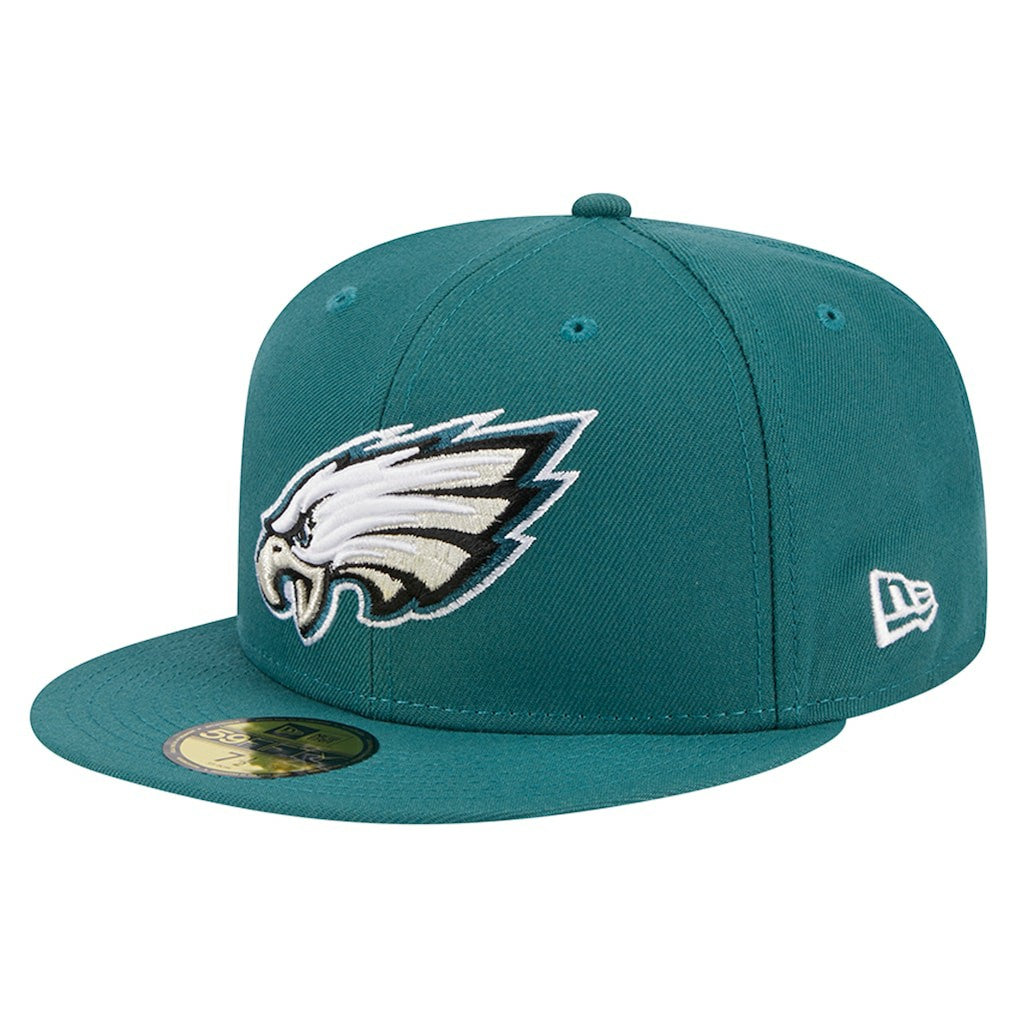 Philadelphia Eagles New Era Main 59FIFTY Fitted Hat - Midnight Green for sale