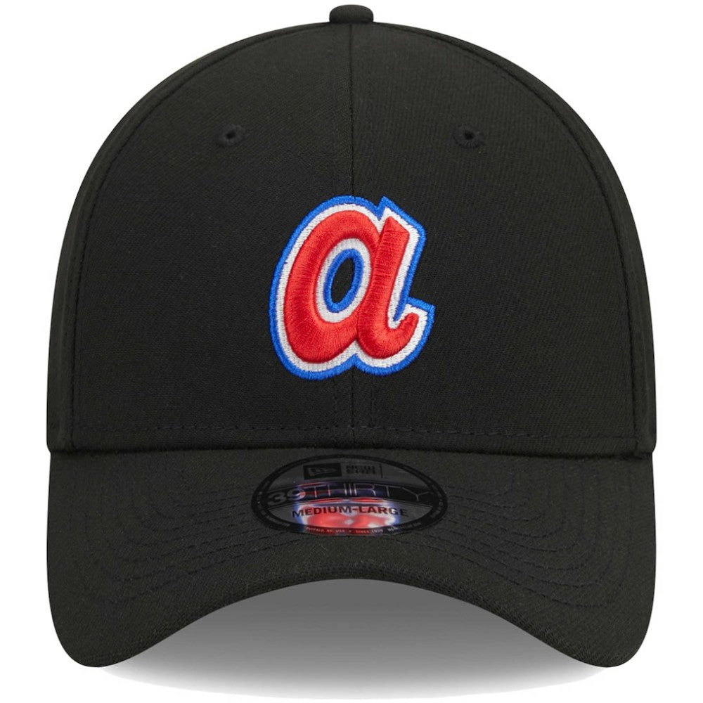 Atlanta Braves Logo 39THIRTY Flex Hat - Black | New Era