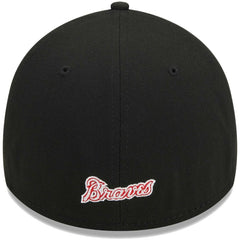 Atlanta Braves Logo 39THIRTY Flex Hat - Black | New Era