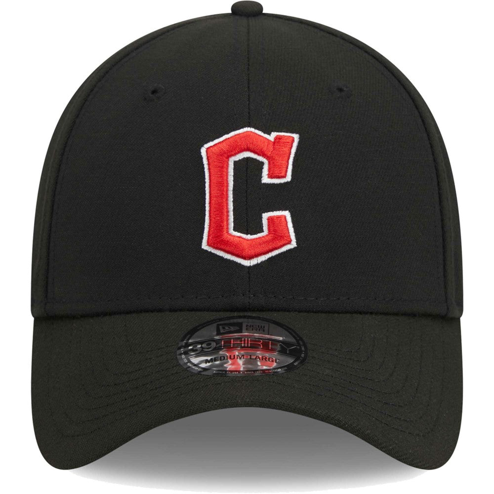 Cleveland Guardians Logo 39THIRTY Flex Hat - Black | New Era