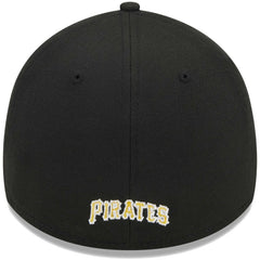 Pittsburgh Pirates Logo 39THIRTY Flex Hat - Black | New Era