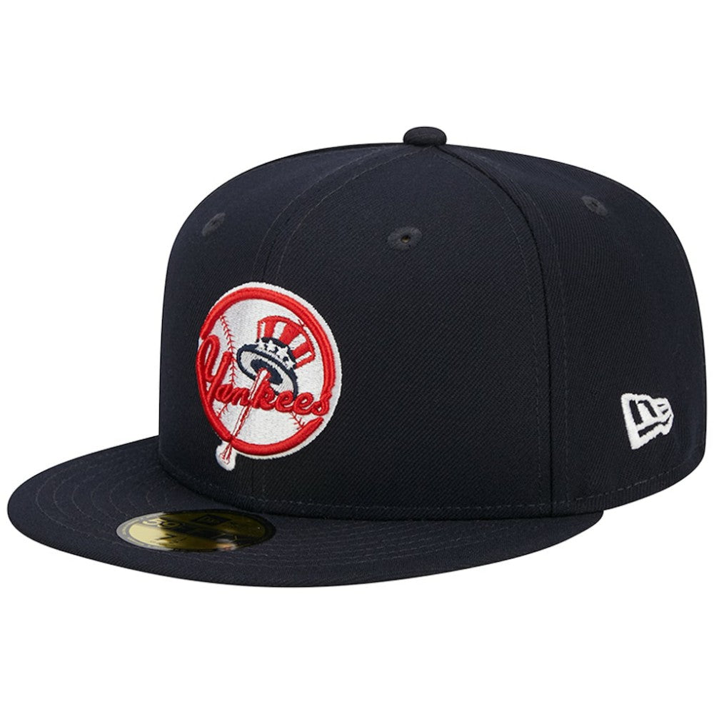 New York Yankees Primary Logo 2000 World Series Team Color 59FIFTY Fitted Hat - Navy | New Era
